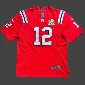 Nike Tampa Bay Buccaneers Tom Brady #12 Jersey 50th Super Bowl Red Large